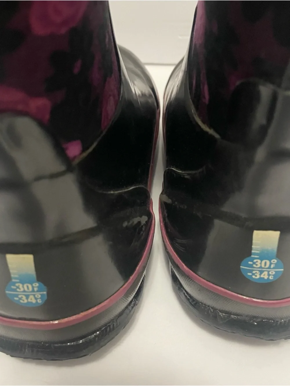 Bogs Classic Water Color Boots Youth Girls Purple Black Waterproof Snow Rain 2